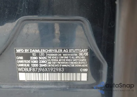 2006 Mercedes-Benz E 350 4Matic из США, поврежденный, VIN WDBUF87J96X192983